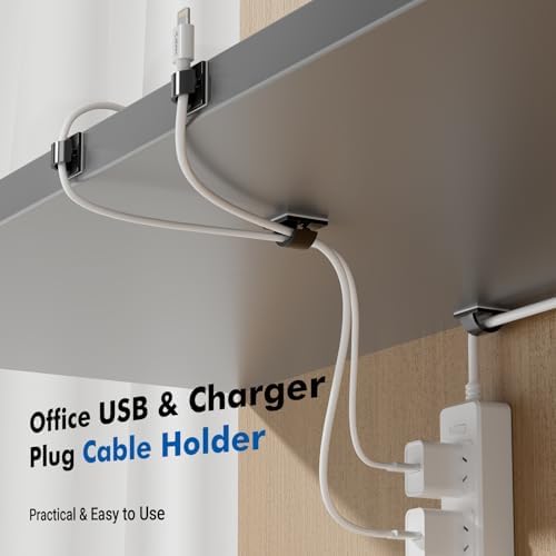 60Pcs Adhesive Cable Clips, Black Small, Cord Holder, Cord Clips for Dash cam, Ethernet Cable, Christmas Lights, USB, Phone Chargers, The Wall, Desk, nightstand, Car - Image 5