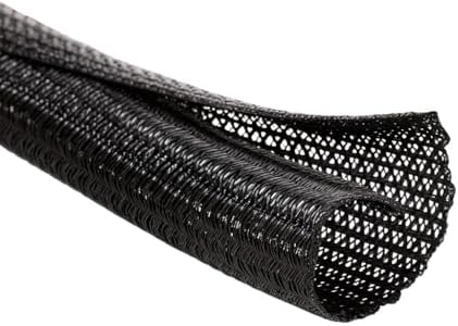 MGI SpeedWare Braided Split-Sleeve Wire Loom for High-Temperature Automotive Harness and Home Cable Management 10 feet (1/8") by MGISpeedWare