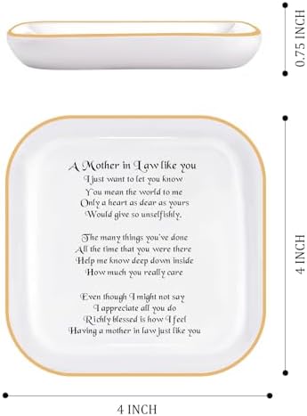 PUDDING CABIN Gifts for Mother in law, Jewelry Dish for Bonus Mom Christmas Mother's Day - Image 3