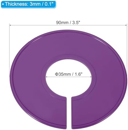 PATIKIL Clothes Dividers, 6 Pack Closet Clothing Rack Size Dividers Blank Labels Sorting Round Separator for Closet, Purple - Image 2