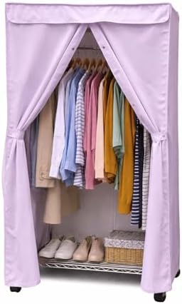 Formosa Covers Portable Garment Rolling Rack Cover - Protect Your Clothes from Dust Keep Your Room Looking Organized in Lilac Purple (Cover Only) (36" W x 18" D x 68" H) by FormosaCovers