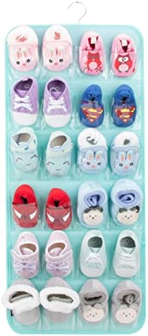 PACMAXI Over The Door Shoes Organizer for 12 Pairs of Baby Shoes Boys Girl by PACMAXI