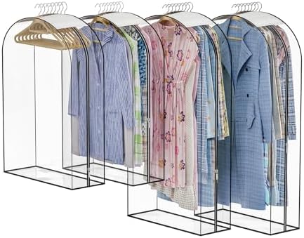Clear Garment Bags for Hanging Clothes, 4-Pack, 2x40"+2x50" by Unknown
