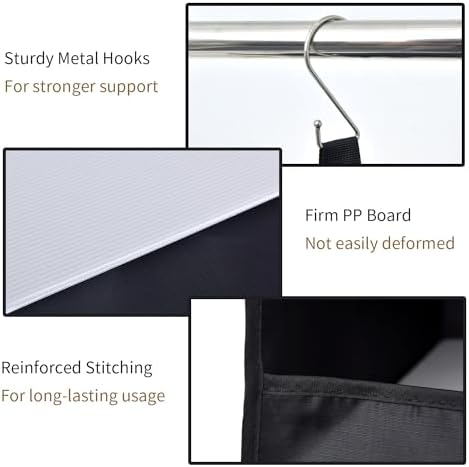 GRANNY SAYS 4-Shelf Hanging Closet Organizer, Foldable Storage, Black - Image 6