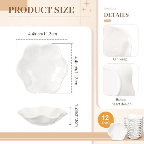 Shappy 12 Pcs Ceramic Ring Trinket Dish Bulk Jewelry Tray - Image 3