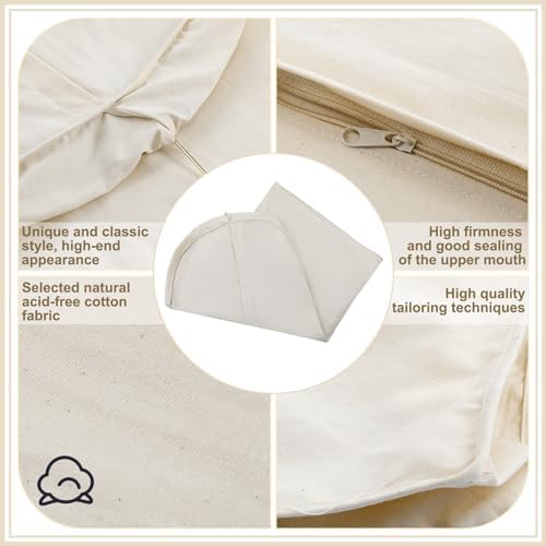 1 Acid Free Cotton Garment Bag Dress Suit Storage, 3 Pcs, 42 Inch - Image 3