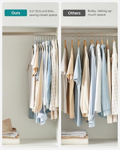 SONGMICS Plastic Clothes Hangers, Pack of 60, Space-Saving - Image 7