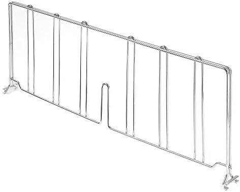 Nexel Wire Shelf Divider, 24"W x 8"H, Chrome by Nexel