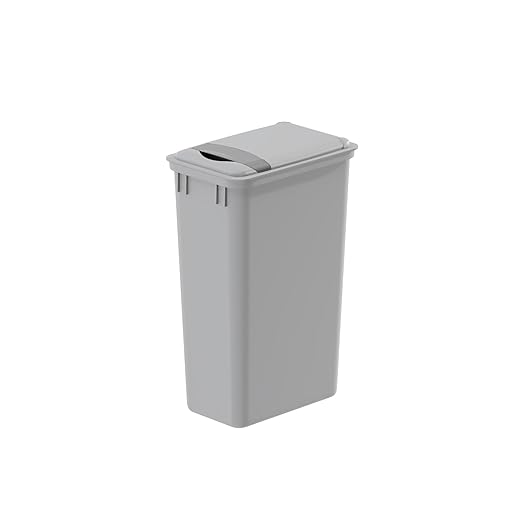 Dowell Wastebasket Trash Can Container, Plastic Garbage Bin, Stackable, for Kitchen, Office, Home & Commercial Use, Fits Under Sink/Desk - Grey (1, 50 QT LID Only)