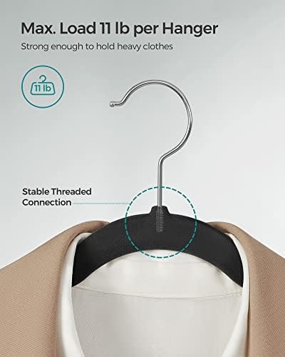 SONGMICS Velvet Hangers 30 Pack, Non-Slip Clothes Hangers, Space-Saving - Image 5
