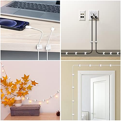 TidyHelper 100 PCS Adhesive Cable Clips White, Small & Large - Image 6