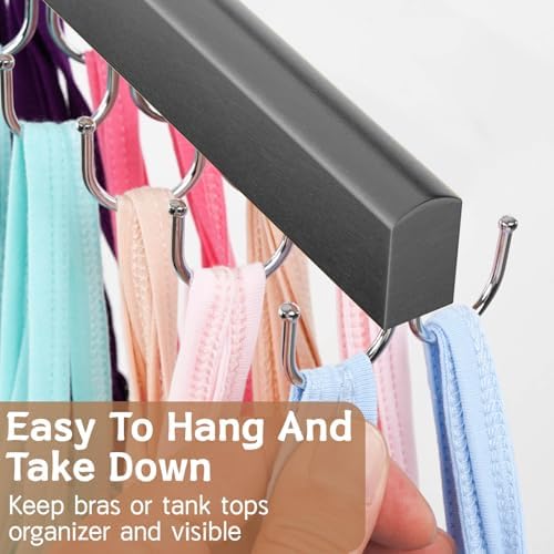 Belt Organizer for Closet, Belt & Bra Hanger for Women/Men, Tie & Belt Rack with 22 Rotatable Hooks, Stackable Space Saving Hangers, Tie Hanger, Bra Organizer, Tank Top Hanger, 3pcs - Image 5