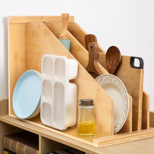 Brvclon 【2-Pack】 Upgraded Tray Dividers for Cabinets,15in Hx22in Dx12in W, Kitchen Cabinet Tray Divider for Pans, Lids, Pot And Pan, Cookie Sheet. with 3 Dividers,Keeping The Kitchen Organized (2) - Image 3