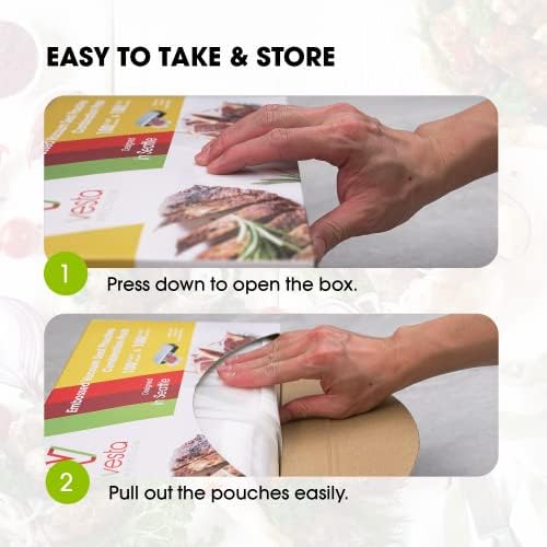 Vesta Precision 200 Count Vacuum Sealer Bags for Food, 8" x 12" & 6" x 10" - Image 5
