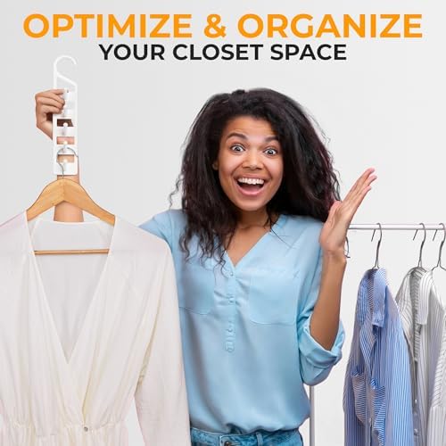 Set of 6 Space Saving Hangers for Clothes, Hanger Organizer Space Saver - Image 5