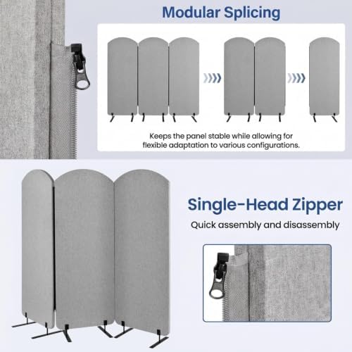 72 x 66 inch Freestandings Privacy Panel 3 Panel 24 inch Panels - Image 4