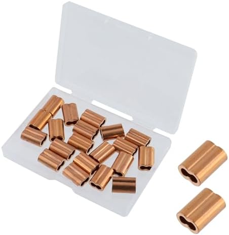 Antrader Cable Crimp Sleeves for Crimping Wire Rope Cable,20Pcs,(5/32") by Antrader