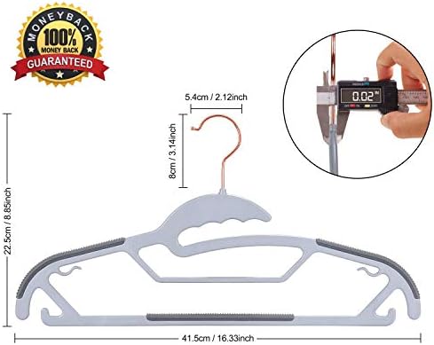 TIMMY 50 Pack S-Shaped Plastic Clothes Hangers, Non-Slip, Space-Saving - Image 2