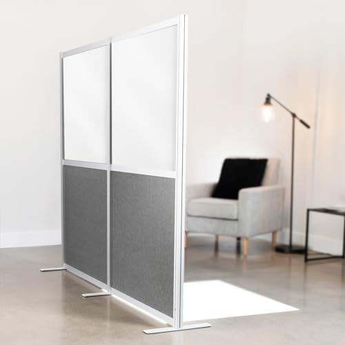 VIVO Dry Erase/Dark Gray Freestanding 76x66 inch Privacy Panel, PP-MWS63WB - Image 2