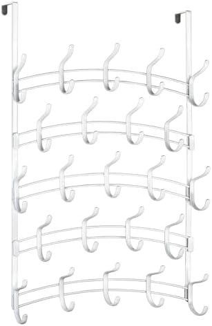 LYNK Professional® Home™ Over the Door Hooks - 46 Hook – Over the Door Coat Rack - Over the Door Hanger - Hanging Towels or Clothes - Bathroom, Bedroom, Laundry Room - Lifetime Ltd. Warranty, White - Image 3