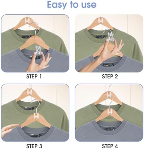 80Pcs Space Saving Hanger Hooks, Plastic Hanger Connector Hooks Clear - Image 6