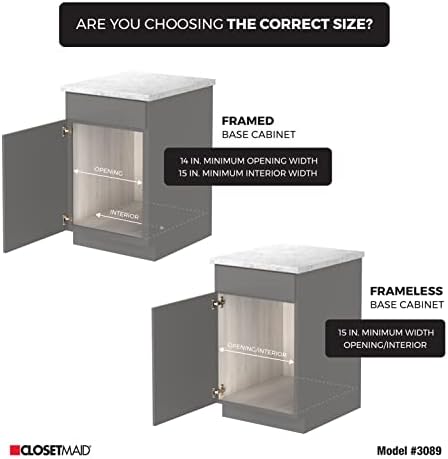 ClosetMaid 14 in. Pull Out Cabinet Organizer, 2 Tier, Heavy Duty, Slide Out Pantry Shelves Drawers for Kitchen, Bathroom, Nickel - Image 4