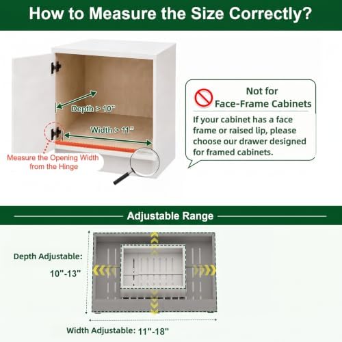 Fokyfok Pull out Cabinet Organizer,Expandable,Upper Cabinet,Kitchen - Image 2