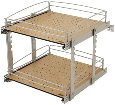 Rev-A-Shelf Dual Pullout Organizer for Cabinets, Min Opening Width 20" by Rev-A-Shelf