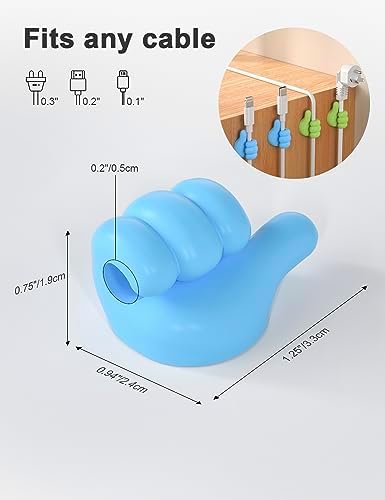 iToleeve 12 Pack Thumbs Up Cable Clips, Cord Organizer for Wire Management - Image 2