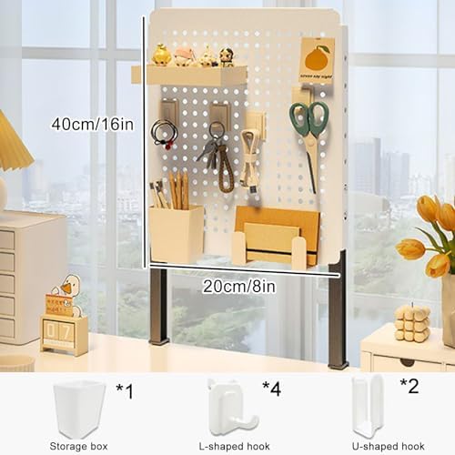 Clamp Desk nizer with Pegboard Kit, Office Partition Panel, Floating, Green Vertical Desk Storage Solution, Efficient Workspace nizer. - Image 2