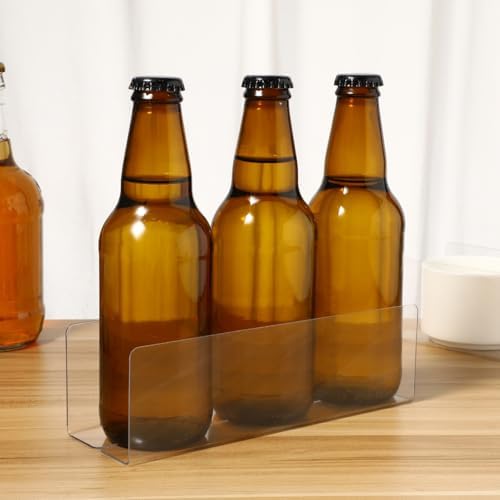 Cabilock 20pcs L-Shaped Shelf Dividers 7.87 Inch Clear Plastic Organizers for Home Cabinet and Supermarket Shelves Stable Design for Efficient Storage of Drinks Bread and Snacks - Image 5