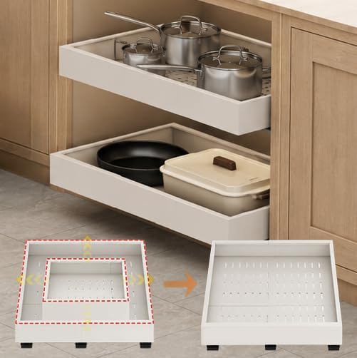 Fokyfok 2PC Pull Out Cabinet Organizer,Expandable,No Drill,Kitchen by Fokyfok
