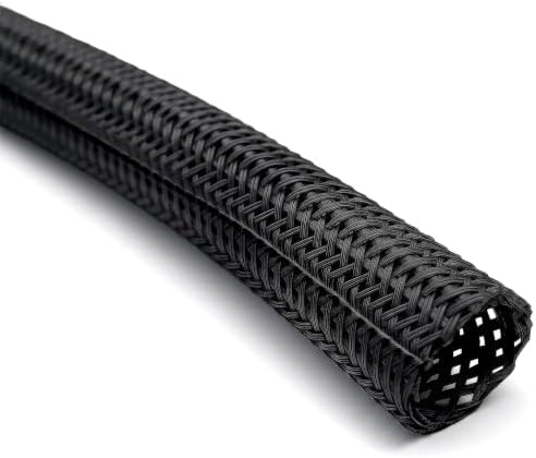 Electriduct 1.25" Hook Self Closing Wrap Around Sleeve - 25 Feet - Black by Electriduct