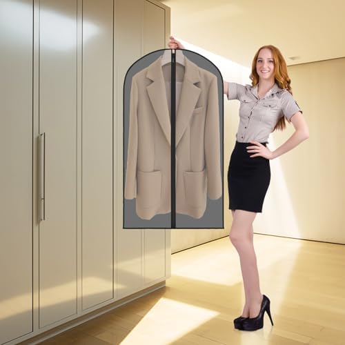 Zilink Clear Garment Bag Dress Bags for Storage 43 in, 8 Pack, Black - Image 6