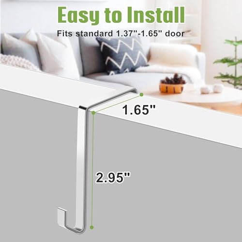 MISSLO 35 Clear Large Pockets Over The Door Shoe Organizer Sturdy Oxford Fabric Hanging Shoe Rack Closet Shoe Holder Hanger, Grey - Image 5