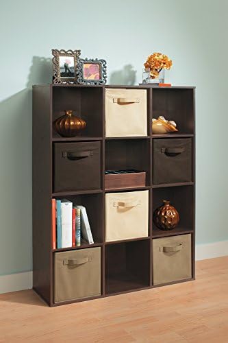 ClosetMaid Cubeicals 12 Cube Storage Shelf Organizer Bookshelf, Stackable, Vertical or Horizontal, Easy Assembly, Wood, Espresso Finish - Image 2