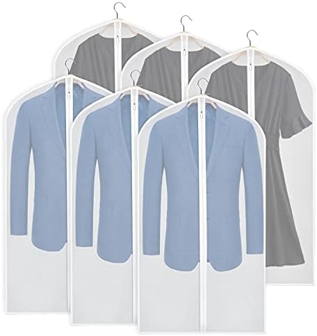 Zilink Garment Bags Suit Bag for Closet Storage 43 in, 6 Pack by Zilink