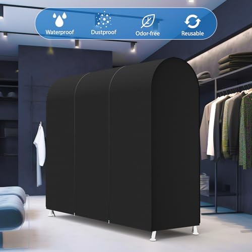 Zilink Garment Rack Cover Large Garment Bags Protector 72 in, Black - Image 6