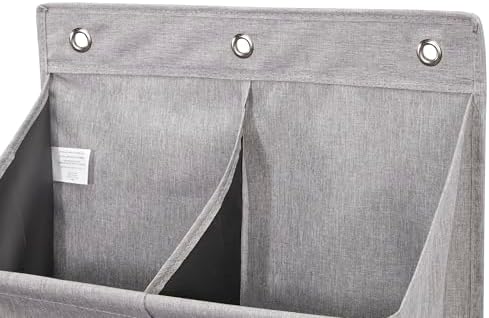 Over Door Organizer with 10 Extra Large Pockets, 23 Pairs Shoes Large Capacity Hanging Storage Organizer for Shoes, Diapers, Dark Grey, 8 Layers, 2-Pack - Image 7