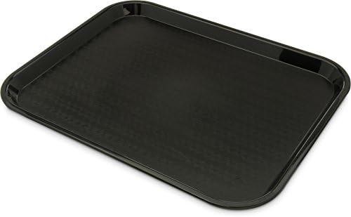 Carlisle FoodService Products Cafe Plastic Fast Food Tray, 14" x 18", Black (Pack of 2) - Image 3