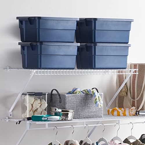 Rubbermaid Direct Wall Shelf, 3 Ft. Wide, Mounting Hardware Kit Included, White, Wire Shelving Organizer System for Home/Laundry/Bathroom/Mudroom/Pantry/Linen Closet, 3' Length - Image 5
