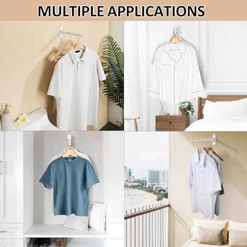 Mooche Swing Clothes Hanger Rack, Garment Racks 9.45" Long, White - Image 5