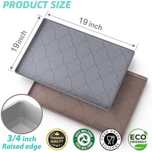 SIKADEER Waterproof Under Sink Mat 19" x 19" Silicone Mat Cabinet Protector - Image 3