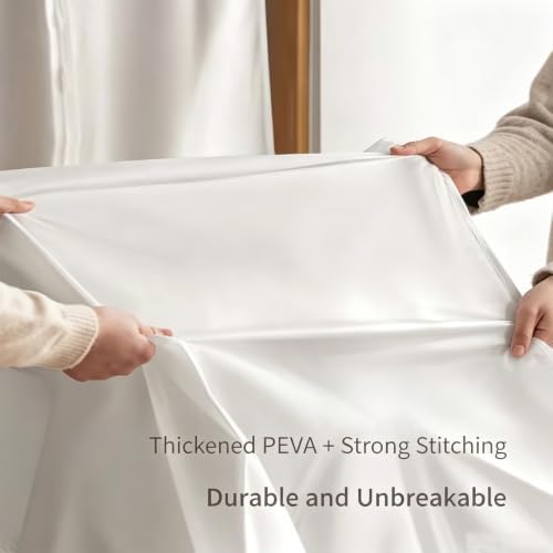 20x59x24 Inch Garment Bags, 1 Pack Garment Rack Cover, Waterproof & Washable Suit Covers, Full Zipper Dust-Proof Hanging Clothes Storage Bags for Closet, Translucent - Image 6