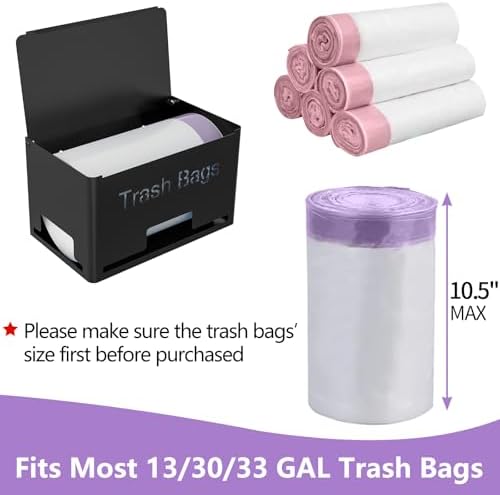 STWWO Extra Large Trash Bag Holder, Garbage Bag Dispenser Holder, Black - Image 4