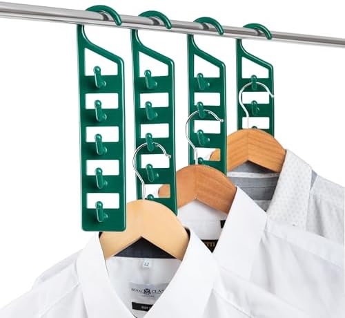 Set of 4 Space Saving Hangers for Clothes, Hanger Organizer Space Saver by CraftyCrocodile