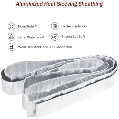 Fuel Line Heat Shield Heat wrap for Wires Fuel line Heat Shield Sleeve Hose Heat Shield Sleeve-Heat Radiant and Prevent Vapor Lock Heat Shield for Brake Cable/Fuel Line/Spark Plug (1-1/2''I.D.-138'') - Image 2