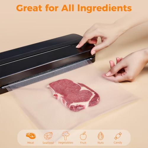 Wevac Vacuum Sealer Bags for Food 8x50 11x50 2 Rolls Fit Food Saver Machine - Image 4