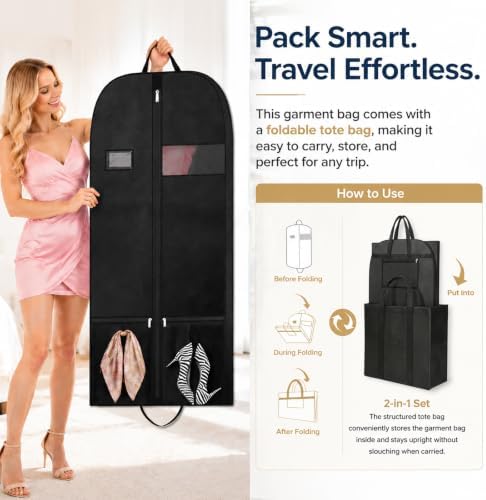 2 Pack 54in Interview Suit Bag and Travel Dress Bag for Formal Wear - Image 6