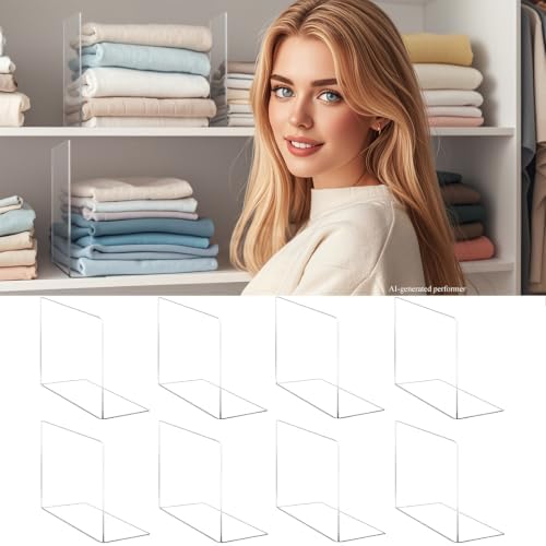 Acrylic Shelf Dividers Closet Organizers for Home Organization Enthusiasts by Lebouri